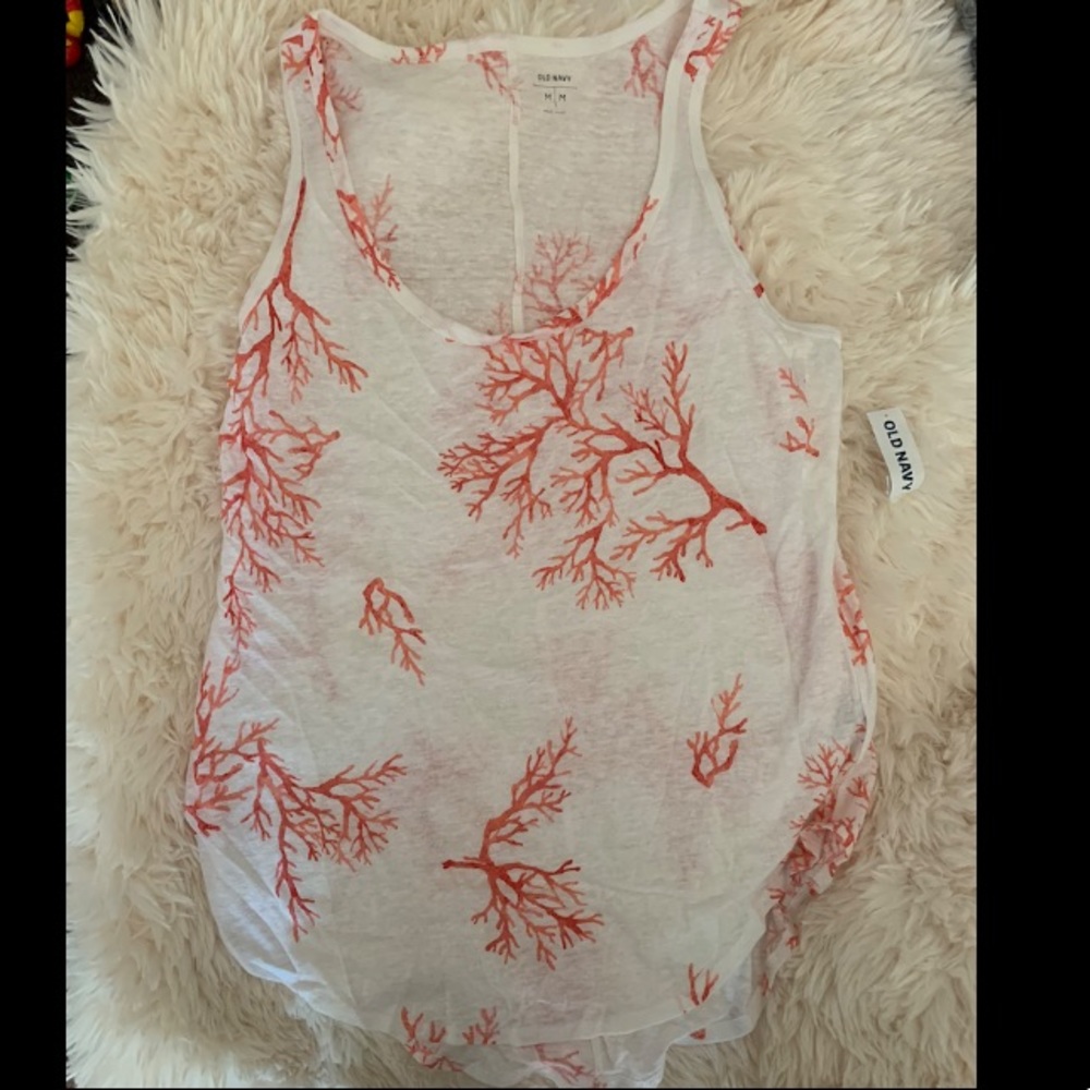 Old Navy Coral Design Tank Top - Women’s NWT